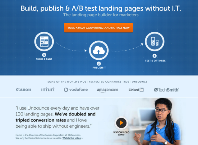 Landing page 