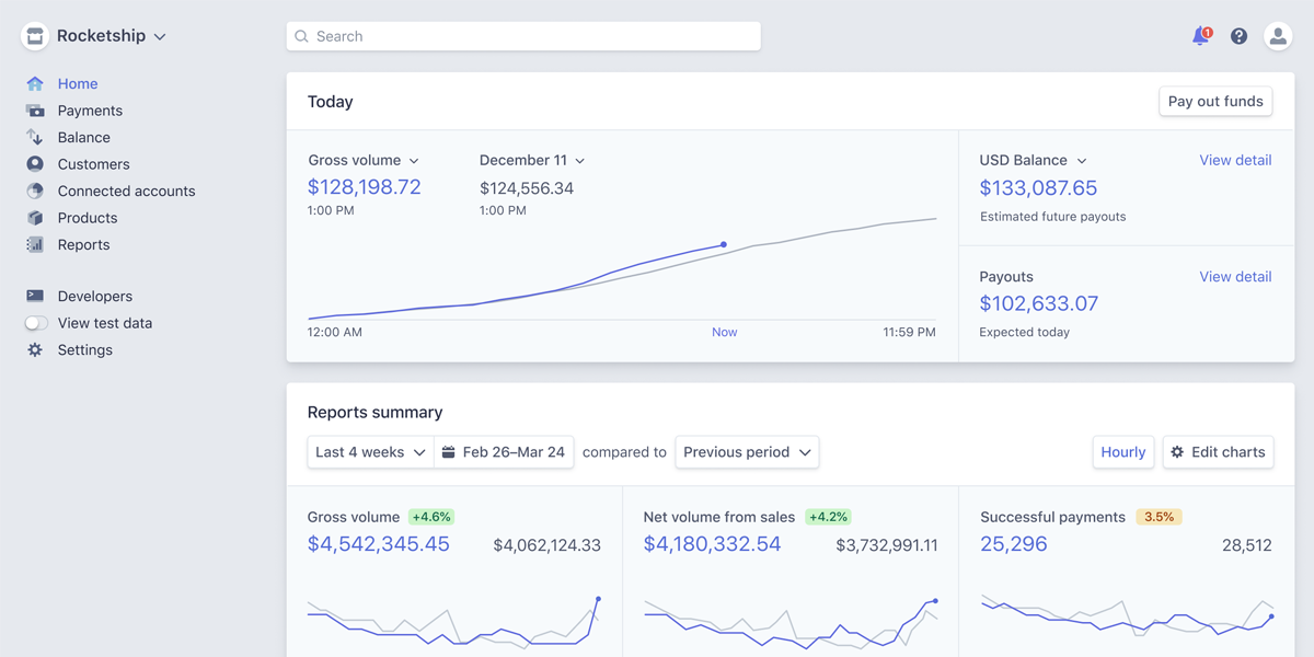 Stripe Dashboard Updates