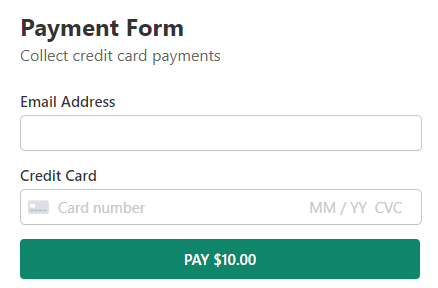 payment form from template