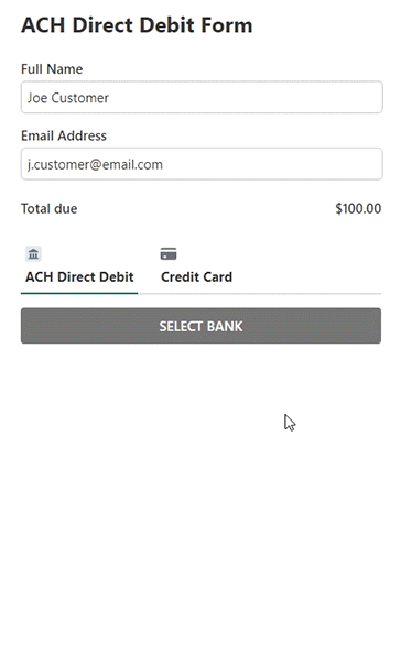 Accept ACH payments