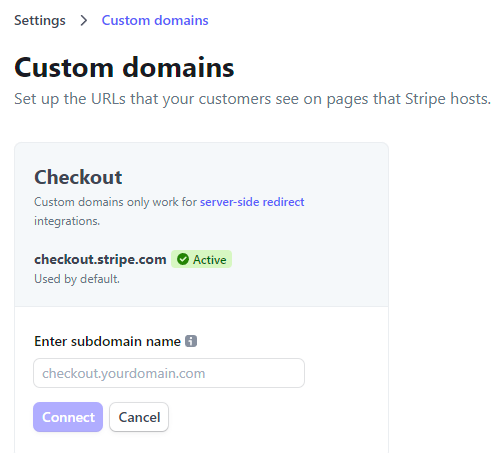 custom domain stripe checkout