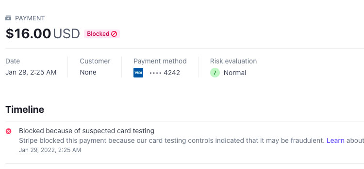 card-testinig-stripe-dashboard