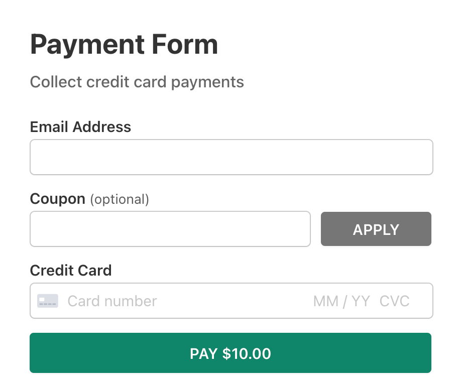 change payment form button styles default styles
