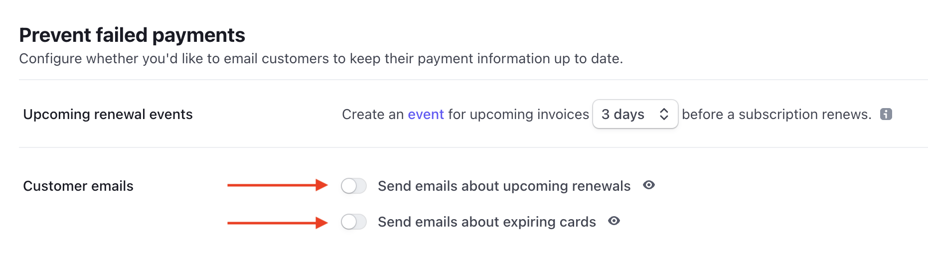 Stripe upcoming invoice email
