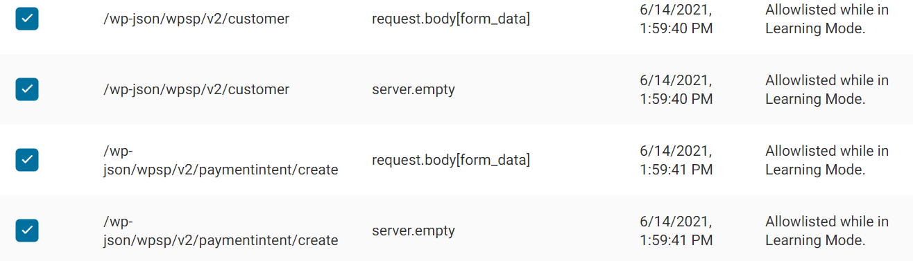 wordfence security settings learning mode