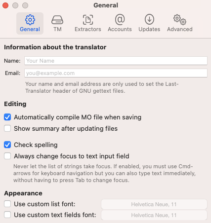 translate wp simple pay poedit change settings