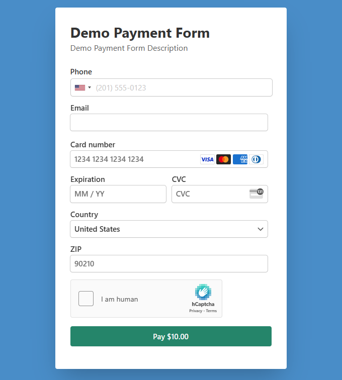 stripe payment element